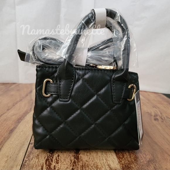 NWT $99 Badgley Mischka Mini Diamond Quilted Tote With Front Lock - Picture 13 of 15